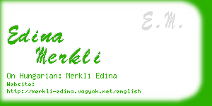 edina merkli business card